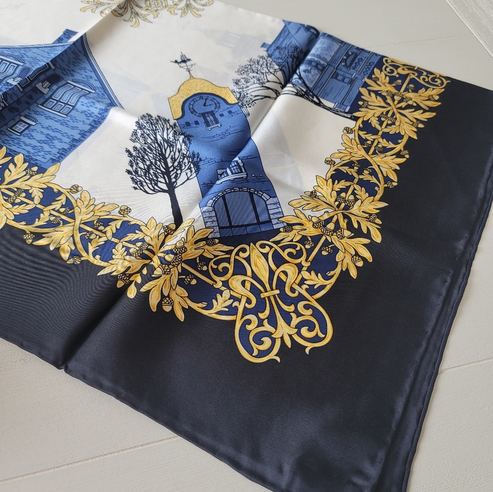 Cecy Jones Silk Architectural Design Scarf View 6